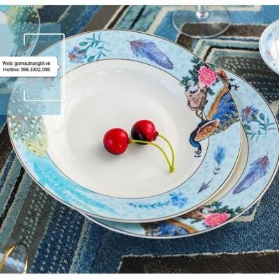 BỘ BÁT ĂN CHIM CÔNG KIÊU HÃNH 60 MÓN